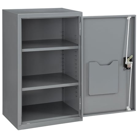 Global Industrial Assembled Wall Storage Cabinet, 19-7/8x14-1/4x32-3/4, Gray 269877GY